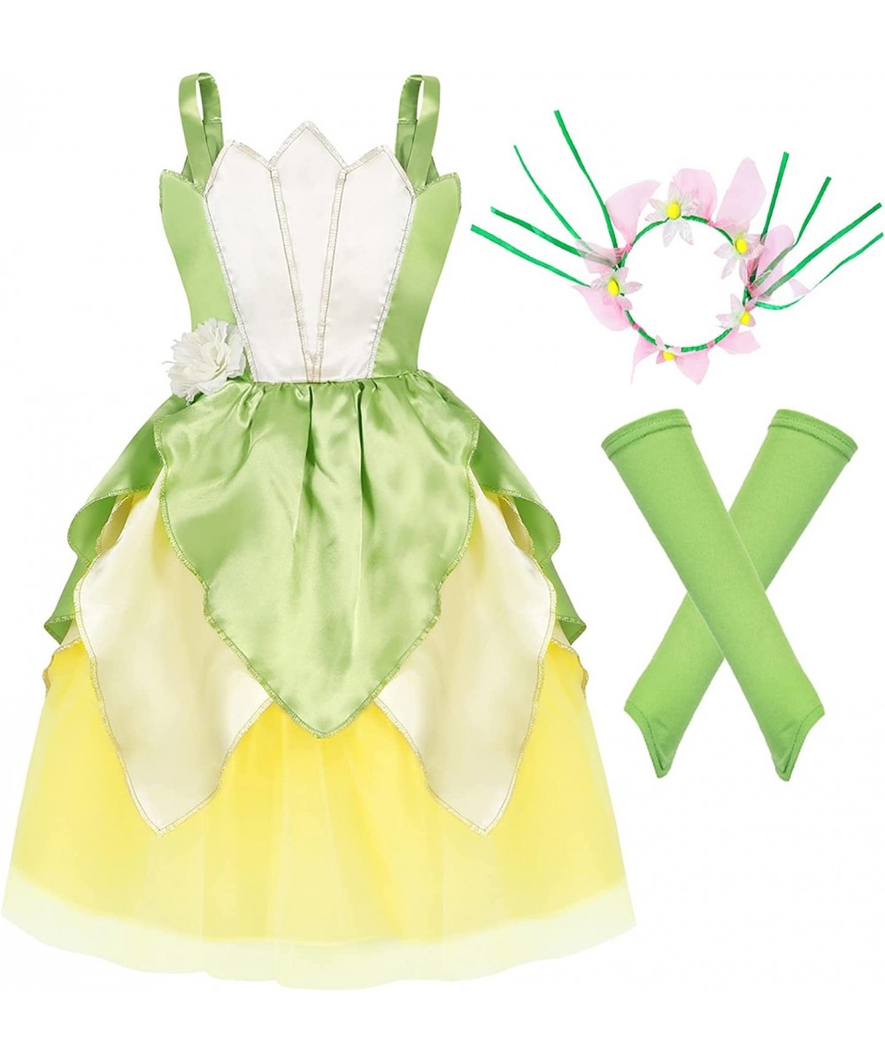 Frog Princess Dress Girls Fairy Tale Fancy Dresses with Wreath Birthday Party Halloween Costume Outfits 3-10 Years $45.30 - K...