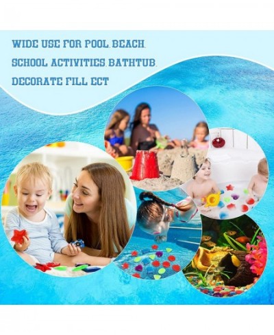 24 Pieces Big Dive Gem Pool Toys Colorful Big Sinking Diving Gems Dive Crystals Summer Underwater Swimming Toy Set with Velve...