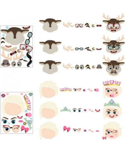 36Pcs Frozen Make a Face Stickers DIY Birthday Party Supplies for Kids Decorations Games Make Your Own Frozen Stickers Art Cr...