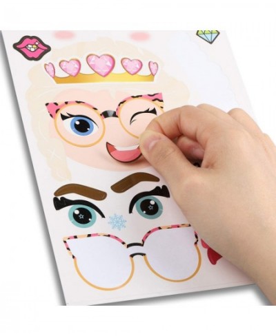 36Pcs Frozen Make a Face Stickers DIY Birthday Party Supplies for Kids Decorations Games Make Your Own Frozen Stickers Art Cr...