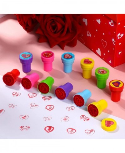 72 PCS Valentine's Day Stationery Set Kids Party Favor Gifts Include Mini Notebooks Stampers Pencils Sharpener Erasers Sticke...