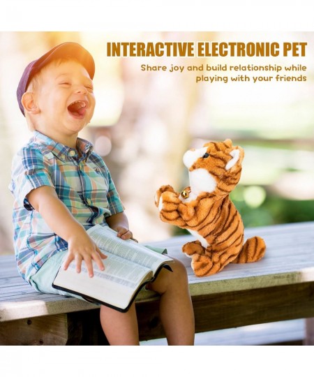 Interactive Electronic Plush Toy - Upgrade with LED Light Eyes Animated Sound Control Electronic Pet Robot Cat Kitten Toys Gi...