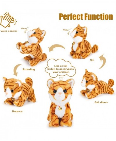 Interactive Electronic Plush Toy - Upgrade with LED Light Eyes Animated Sound Control Electronic Pet Robot Cat Kitten Toys Gi...