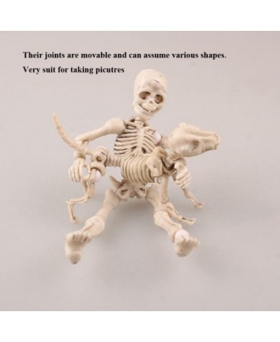 Eonthry 3pcs Cute Fashion Design Mr. Bones Mini Pose Skeleton Model Decorations with Dog Mini Action Figure Collectible Shoot...