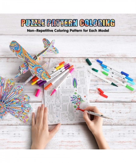 3D Coloring Puzzle Set Arts and Crafts for Girls and Boys Age 6 7 8 9 10 11 12 Year Old Fun Educational Painting Crafts Kit w...