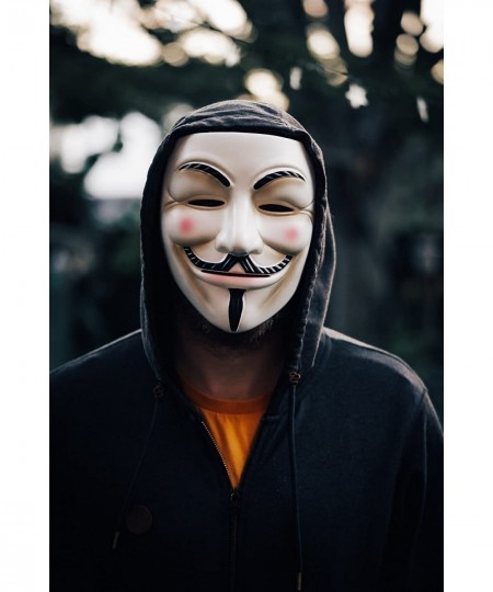 Hacker Mask V for Vendetta Mask Halloween Cosplay Costume Party Props $26.37 - Kids' Dress-Up Accessories