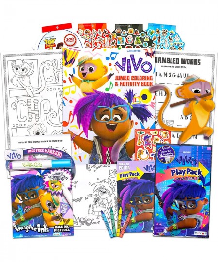 Sony Vivo Coloring Book Activity Bundle for Kids ~ Vivo Movie Birthday Party Favors Supplies Set for Boys and Girls with Mess...