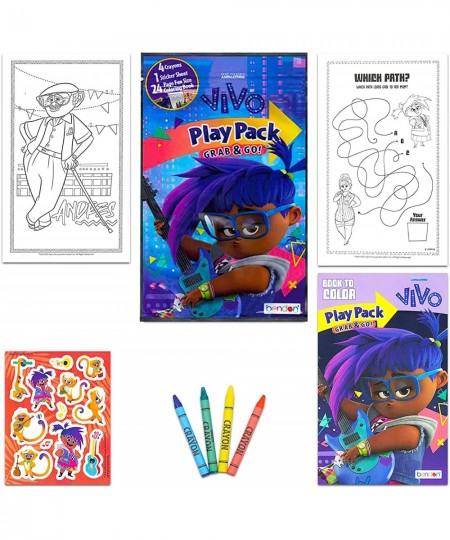 Sony Vivo Coloring Book Activity Bundle for Kids ~ Vivo Movie Birthday Party Favors Supplies Set for Boys and Girls with Mess...