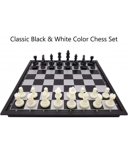 9.8" Magnetic Travel Chess Set for Adults and Kids with Outdoor Portable Folding Chess Board Black & White Color $19.90 - Boa...