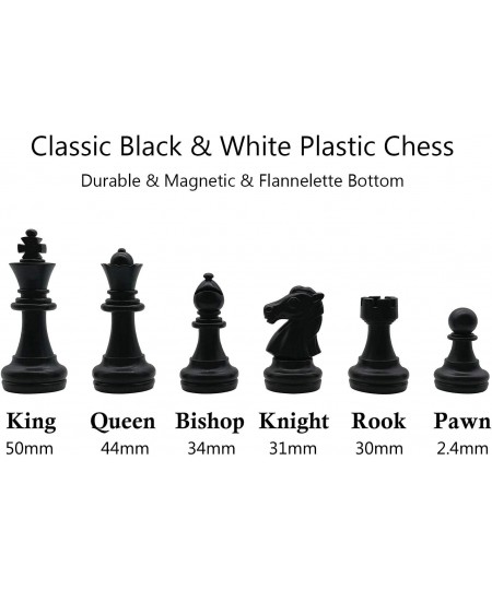 9.8" Magnetic Travel Chess Set for Adults and Kids with Outdoor Portable Folding Chess Board Black & White Color $19.90 - Boa...