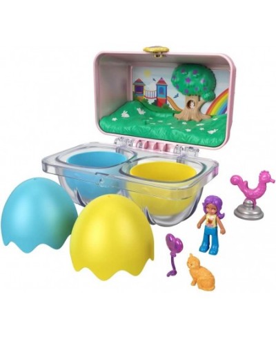 Polly Pocket Mystery Surprise Egg Carton - Pink Rainbow Playground Theme $17.44 - Doll Playsets