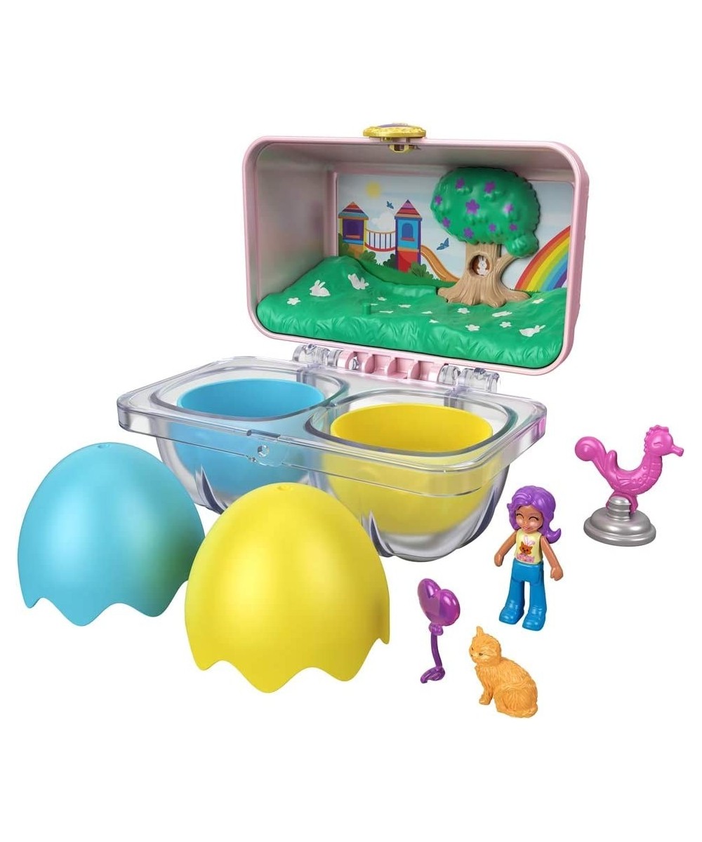 Polly Pocket Mystery Surprise Egg Carton - Pink Rainbow Playground Theme $17.44 - Doll Playsets