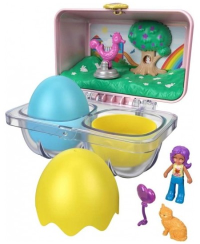 Polly Pocket Mystery Surprise Egg Carton - Pink Rainbow Playground Theme $17.44 - Doll Playsets