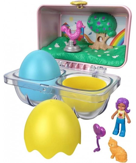 Polly Pocket Mystery Surprise Egg Carton - Pink Rainbow Playground Theme $17.44 - Doll Playsets