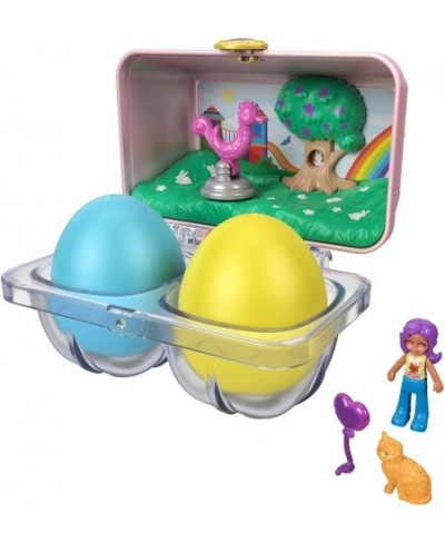 Polly Pocket Mystery Surprise Egg Carton - Pink Rainbow Playground Theme $17.44 - Doll Playsets