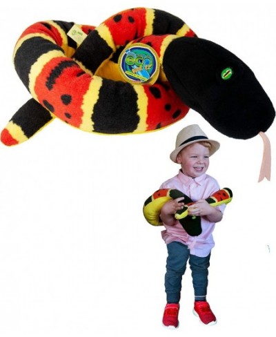 Sssnakes - Coral Snake from Deluxebase. Soft Toy (55") - Soft Plush Made from Recycled Plastic Bottles. Perfect Eco-Friendly ...