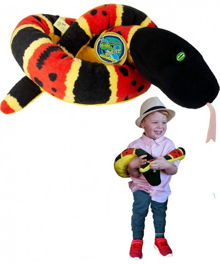 Sssnakes - Coral Snake from Deluxebase. Soft Toy (55") - Soft Plush Made from Recycled Plastic Bottles. Perfect Eco-Friendly ...