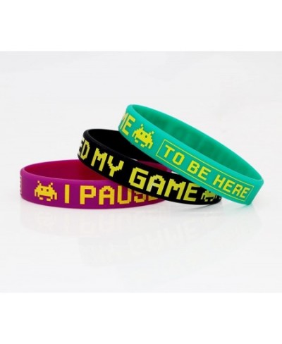 (12-Pack) Funny Video Game Silicone Bracelets I Paused My Game to Be Here Game Wristbands Silicone Bracelets for Gamer Party ...