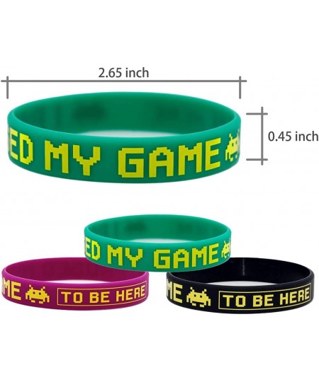 (12-Pack) Funny Video Game Silicone Bracelets I Paused My Game to Be Here Game Wristbands Silicone Bracelets for Gamer Party ...