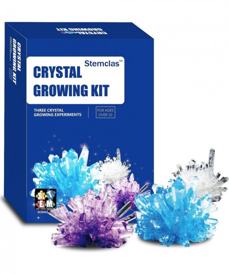 Crystal Growing Kit Grow Amazing Crystals in A Few Days Science DIY Kits for Kids Great Gifts for Boys and Girls (Three Color...