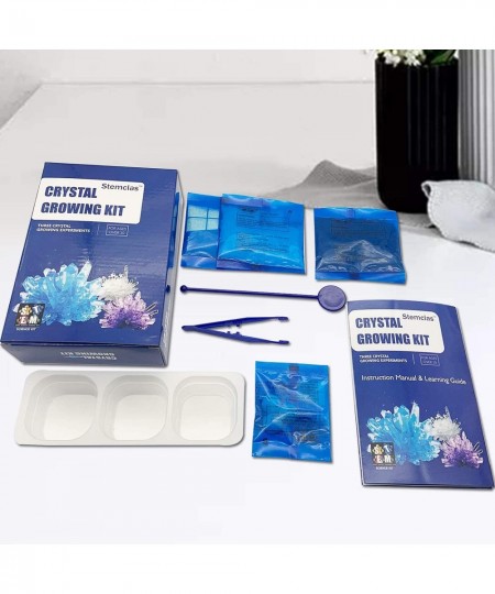 Crystal Growing Kit Grow Amazing Crystals in A Few Days Science DIY Kits for Kids Great Gifts for Boys and Girls (Three Color...