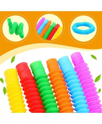 20 Pieces Mini Sensory Tubes Toys Finger Toy Stretch Pull Tube Kit Stress Relief Toys for Kids Toddler Fun Tubes Bulk for DIY...