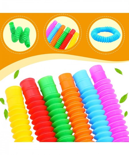 20 Pieces Mini Sensory Tubes Toys Finger Toy Stretch Pull Tube Kit Stress Relief Toys for Kids Toddler Fun Tubes Bulk for DIY...