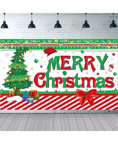 Christmas?Decorations ?Large?Size?Merry?Christmas?Photo?Backdrop?Banner?for?Xmas?Party ?Durable?Fabric?Christmas?Backdrop?for...