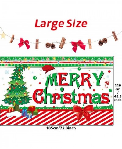 Christmas?Decorations ?Large?Size?Merry?Christmas?Photo?Backdrop?Banner?for?Xmas?Party ?Durable?Fabric?Christmas?Backdrop?for...