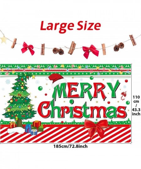 Christmas?Decorations ?Large?Size?Merry?Christmas?Photo?Backdrop?Banner?for?Xmas?Party ?Durable?Fabric?Christmas?Backdrop?for...