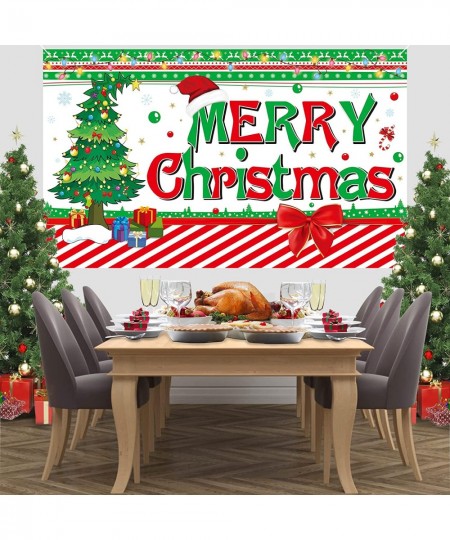 Christmas?Decorations ?Large?Size?Merry?Christmas?Photo?Backdrop?Banner?for?Xmas?Party ?Durable?Fabric?Christmas?Backdrop?for...