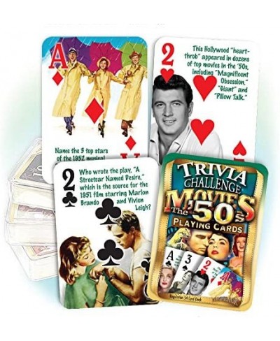 Flickback 1950's Movie Trivia Playing Cards: 65th or 70th Birthday $18.66 - Card Games