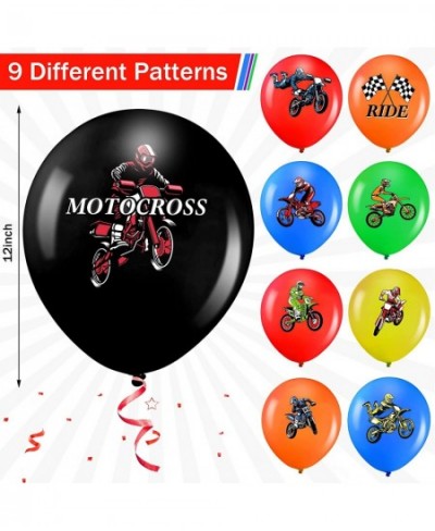 36 Pieces Dirt Bike Party Decorations Dirt Bike Party Balloons Motocross Birthday Party Checkered Flag Party Decoration Ballo...