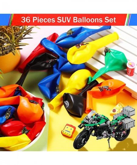 36 Pieces Dirt Bike Party Decorations Dirt Bike Party Balloons Motocross Birthday Party Checkered Flag Party Decoration Ballo...