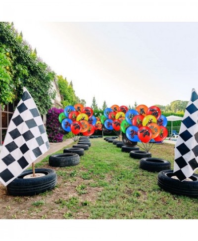 36 Pieces Dirt Bike Party Decorations Dirt Bike Party Balloons Motocross Birthday Party Checkered Flag Party Decoration Ballo...