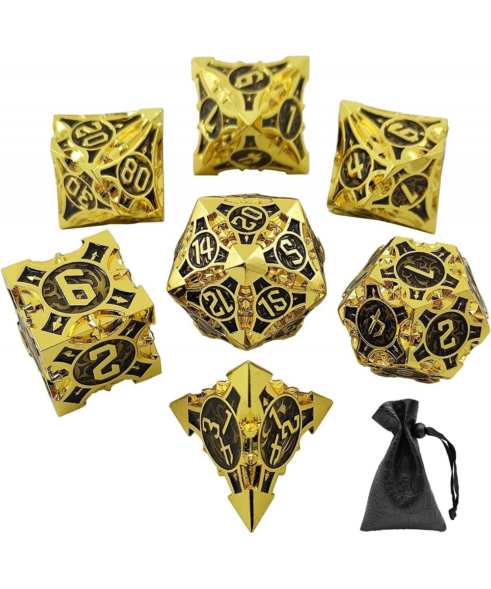 Metal DND Dice Set of 7 D&D Dungeons and Dragons Dice Polyhedral MTG RPG Pathfinder Card Games Accessories D20 D12 D10 D100 D...