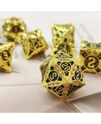 Metal DND Dice Set of 7 D&D Dungeons and Dragons Dice Polyhedral MTG RPG Pathfinder Card Games Accessories D20 D12 D10 D100 D...