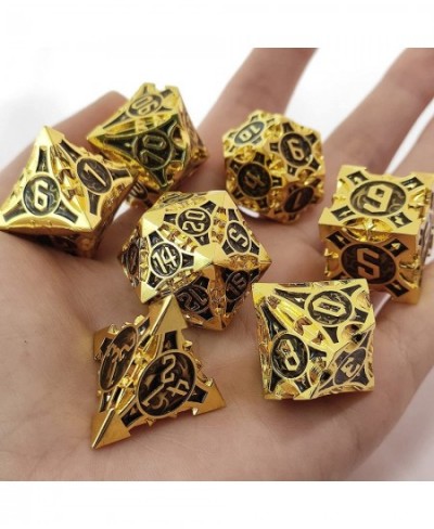 Metal DND Dice Set of 7 D&D Dungeons and Dragons Dice Polyhedral MTG RPG Pathfinder Card Games Accessories D20 D12 D10 D100 D...