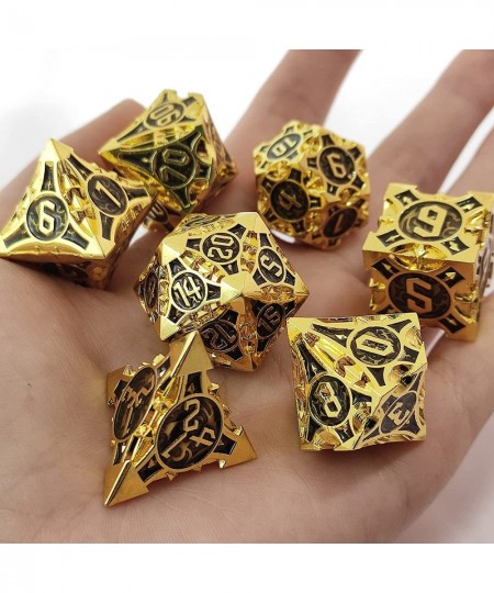 Metal DND Dice Set of 7 D&D Dungeons and Dragons Dice Polyhedral MTG RPG Pathfinder Card Games Accessories D20 D12 D10 D100 D...