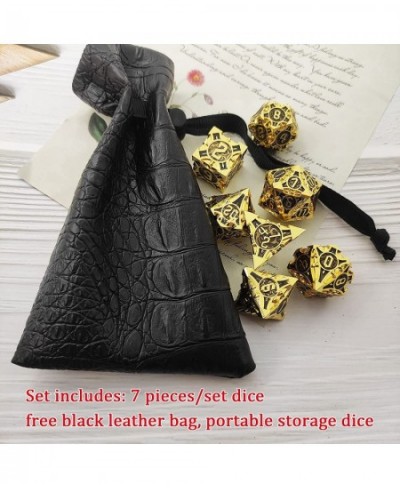 Metal DND Dice Set of 7 D&D Dungeons and Dragons Dice Polyhedral MTG RPG Pathfinder Card Games Accessories D20 D12 D10 D100 D...