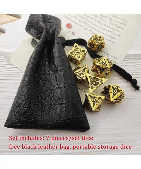 Metal DND Dice Set of 7 D&D Dungeons and Dragons Dice Polyhedral MTG RPG Pathfinder Card Games Accessories D20 D12 D10 D100 D...