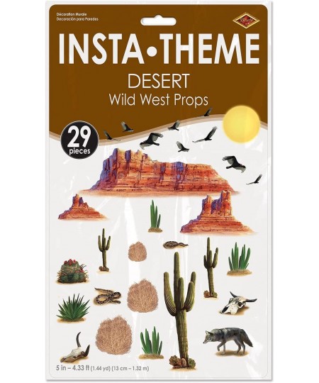 Wild West Desert Props Wall Decorations 5 – 52 Inch 29 Pieces (Pack of 1) $21.20 - Kids' Party Decorations