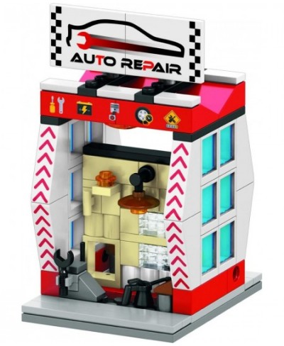 Exclusive Mini City Auto Repair Shop - Custom Designed Model - Compatible with Lego and Other Major Brick Brands $24.72 - Toy...