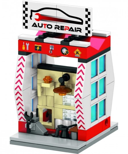 Exclusive Mini City Auto Repair Shop - Custom Designed Model - Compatible with Lego and Other Major Brick Brands $24.72 - Toy...