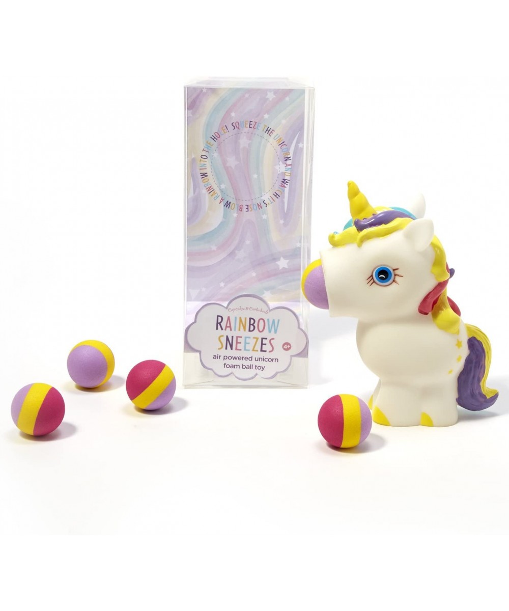 Two's Company Gift Box-PVC/EVA Rainbow Sneezes Unicorn Air Powered Foamball Toy $14.80 - Miniature Novelty Toys