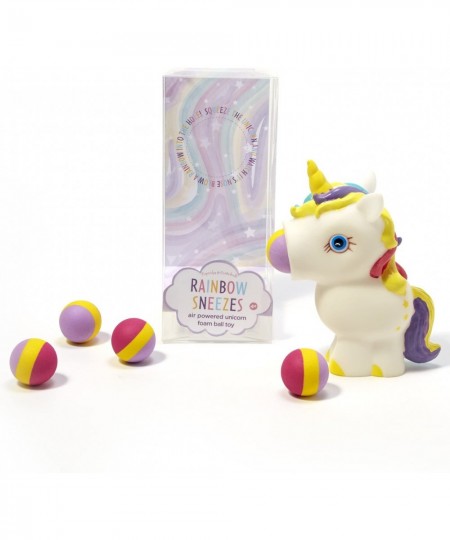 Two's Company Gift Box-PVC/EVA Rainbow Sneezes Unicorn Air Powered Foamball Toy $14.80 - Miniature Novelty Toys