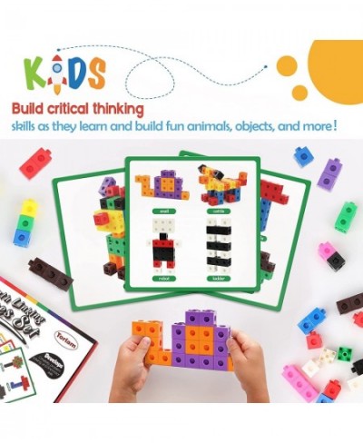 Math Cubes Math Manipulatives Activity Set - Number Blocks Counting Toys Snap Linking Cube Connecting Blocks for Kids Kinderg...