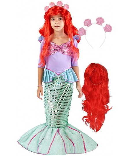 Girls Mermaid Costume Kids Mermaid Princess Costume for Halloween Dress Up $39.70 - Kids' Costumes