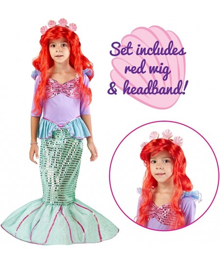 Girls Mermaid Costume Kids Mermaid Princess Costume for Halloween Dress Up $39.70 - Kids' Costumes