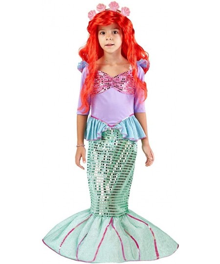 Girls Mermaid Costume Kids Mermaid Princess Costume for Halloween Dress Up $39.70 - Kids' Costumes